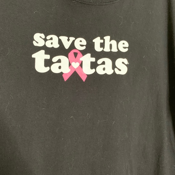 Save The Ta Tas Graphic Tee Sz 1X - Picture 3 of 7